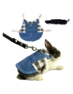 Arnés y Correa para Conejo Vehomy Denim Ajustable S