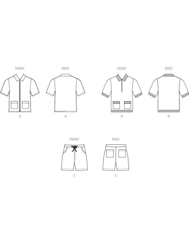 Kit de Patrón de Costura McCall's M8414 para Hombre Tallas 44-52