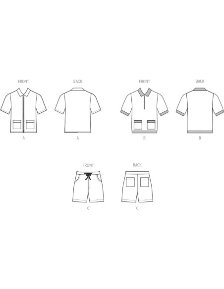 Kit de Patrón de Costura McCall's M8414 para Hombre Tallas 44-52