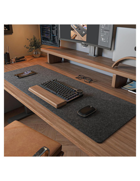 Alfombrilla de Escritorio Fieltro DAWNTREES 90x30cm Gris Oscuro Alfombrilla de Escritorio Fieltro DAWNTREES 90x30cm Gris Oscuro