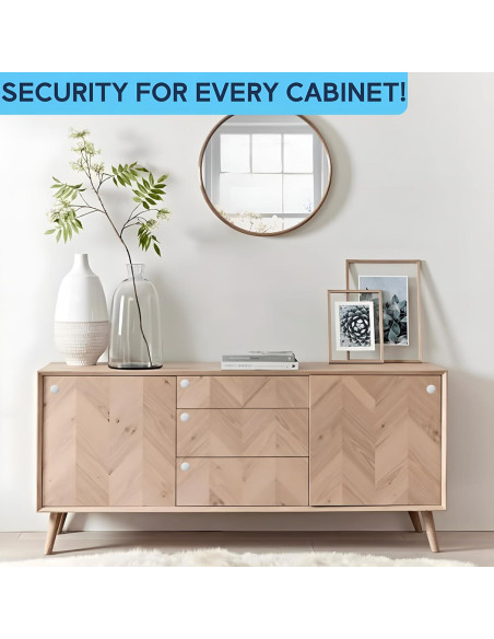 Kit de Cerraduras Magnéticas de Seguridad 2-Pack con Llave