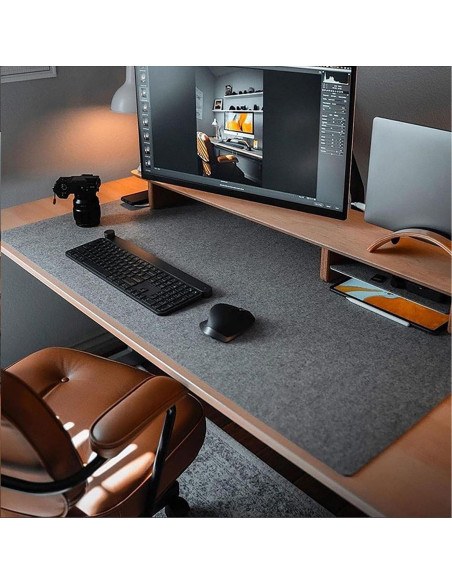 Alfombrilla de Escritorio Fieltro DAWNTREES 90x30cm Gris Oscuro Alfombrilla de Escritorio Fieltro DAWNTREES 90x30cm Gris Oscuro