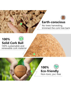 Pelota de Corcho COENGWO para Masaje y Terapia - 6.1 cm 2