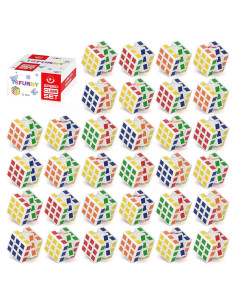 Paquete de 32 Mini Cubos de Rompecabezas TBFUNNY 3x3 para Niños