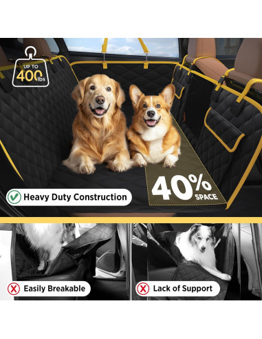 Cubierta de Asiento para Perros LE SURE Negra 132x64 cm Impermeable