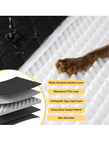 Cubierta de Asiento para Perros LE SURE Negra 132x64 cm Impermeable