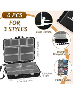 6 Organizadores de Accesorios para Cabello DoubleFill 12x10.3 cm 2