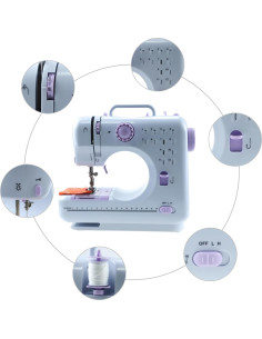 Máquina de Coser Eléctrica Portátil ML241214 12 Puntadas LED 2