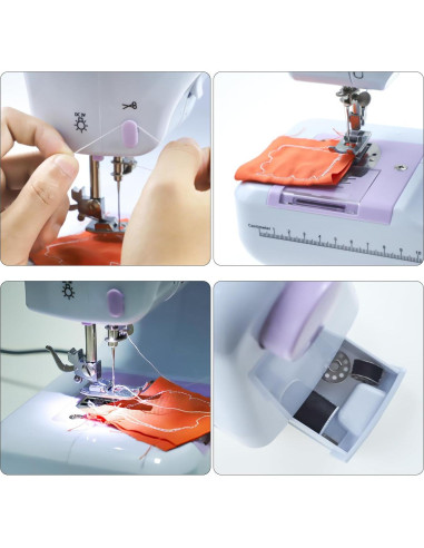 Máquina de Coser Eléctrica Portátil ML241214 12 Puntadas LED