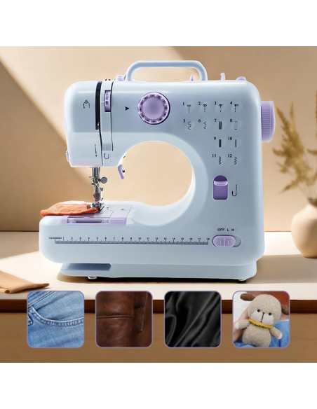 Máquina de Coser Eléctrica Portátil ML241214 12 Puntadas LED