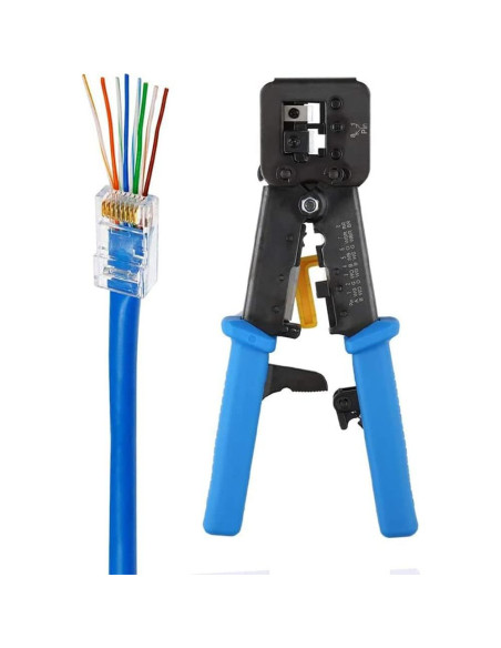 Crimpadora Ethernet LSLANSOON RJ45 Cat6 con 50 Conectores