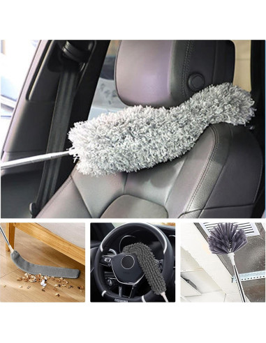 Kit de Plumeros Tiumso 5 en 1 Extensible 254 cm Microfibra