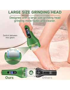 Removedor de Callos Eléctrico AdamPark M011 Verde 10 en 1 2