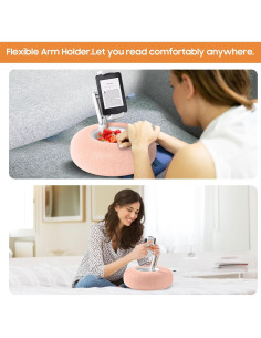 Soporte de Almohada para Kindle y Tablet PlsHugek Rosa 2
