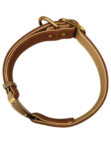 Collar de perro de cuero Chede pequeño 10-12.5 cm marrón