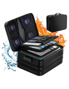 Bolsa de Documentos a Prueba de Fuego Nacial XL Negra 18L