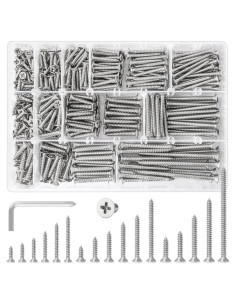 Kit de Tornillos Autoperforantes K Kwokker 540 Pcs Acero Inoxidable