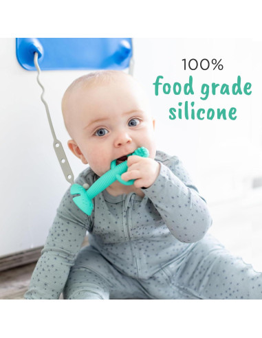 Cuchara de Entrenamiento Busy Baby BLUSPOON - Silicona Azul