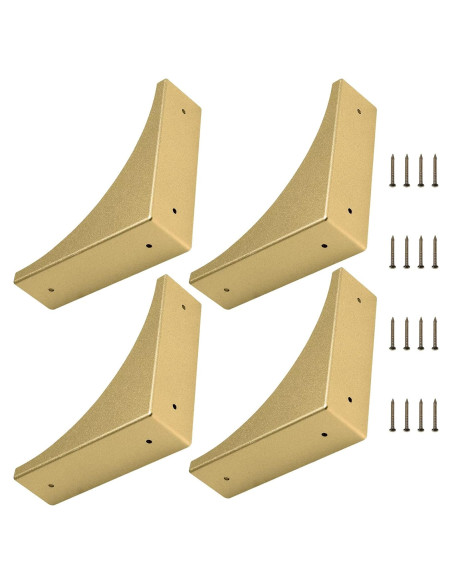 BokWin Protectores de Esquinas de Zinc Dorados 4 Pcs 65mm