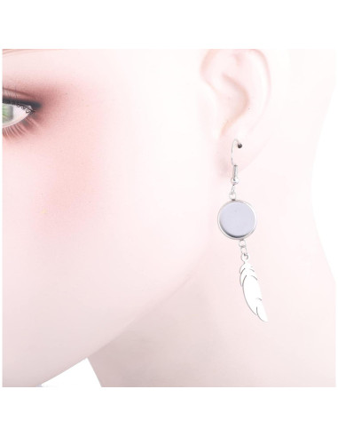 20 Piezas Base de Pendientes Reidgaller Acero Inoxidable 12mm