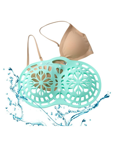 Saco de Lavandería Sablier de Silicona Verde para Sujetadores