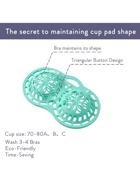 Saco de Lavandería Sablier de Silicona Verde para Sujetadores