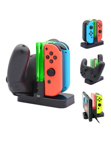 Cargador Rápido FastSnail para Joy-Con y Controlador Pro Switch