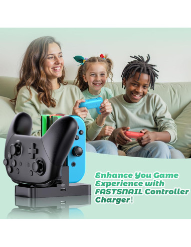 Cargador Rápido FastSnail para Joy-Con y Controlador Pro Switch