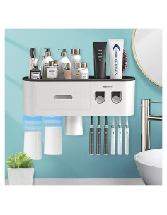 Dispensador Automático de Pasta de Dientes BHeadCat con 3 Tazas