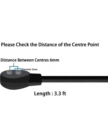 Cable de Carga USB Magnético 6mm YiKaiEn 0.82m Negro