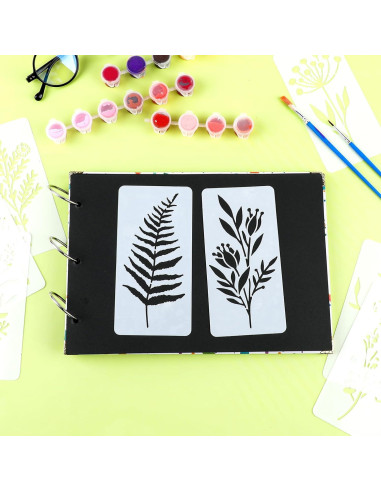 Plantillas Reutilizables para Pintar Flores Jeffdad - 9 Piezas