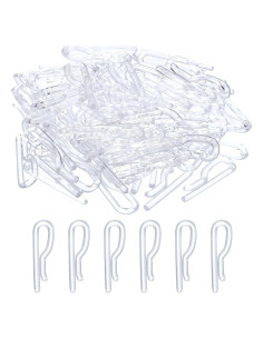 100 Clips de Cocodrilo de Plástico Transparente uxcell 36x11.2mm