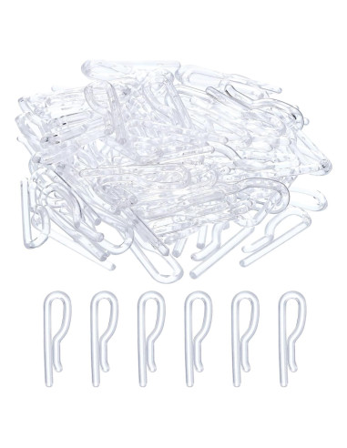 100 Clips de Cocodrilo de Plástico Transparente uxcell 36x11.2mm