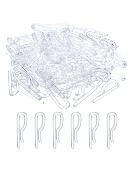 100 Clips de Cocodrilo de Plástico Transparente uxcell 36x11.2mm