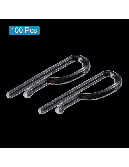100 Clips de Cocodrilo de Plástico Transparente uxcell 36x11.2mm