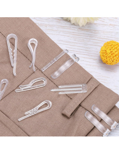 100 Clips de Cocodrilo de Plástico Transparente uxcell 36x11.2mm