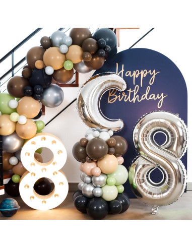 Globos de Fiesta Sowide 50 Piezas 30 cm Negros Verdes Grises