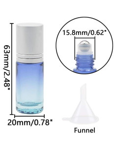 Botellas de Aceite Esencial Roller Kesell 10 Pack 5ml Vidrio 2