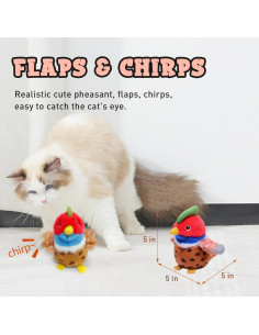 Juguete Interactivo para Gatos BuntyJoy Faisán Aleteante 2