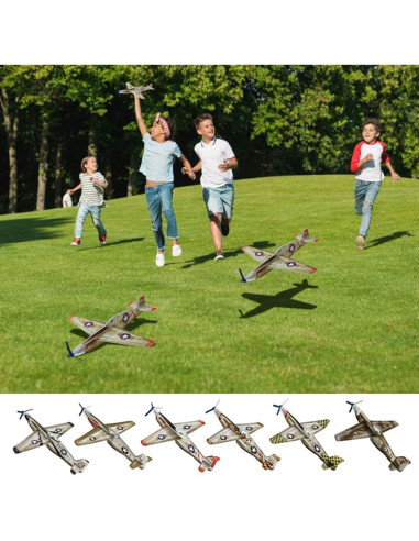 Paquete de 24 Aviones Planeadores JOYGOGO - 6 Diseños Diversos
