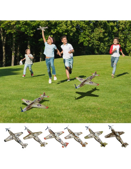 Paquete de 24 Aviones Planeadores JOYGOGO - 6 Diseños Diversos