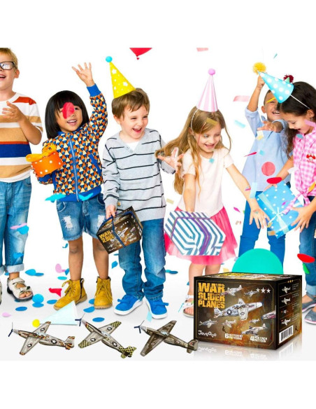 Paquete de 24 Aviones Planeadores JOYGOGO - 6 Diseños Diversos