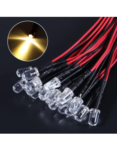 Kit 40 Diodos LED Amarillos 5mm Preconectados 12V ATNSINC 2