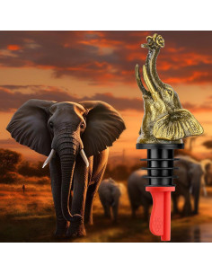Vertedor y Tapón de Vino Elefante LULLEA Bronce 2-en-1 2
