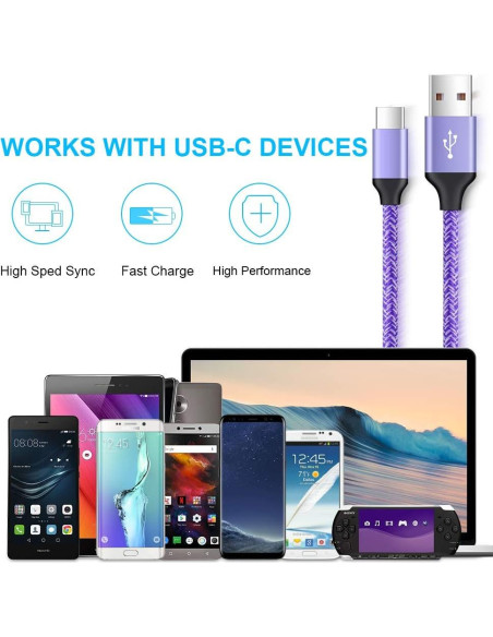 Cargador de Pared USB Doble Sidpro con Cable Tipo C 1.83m