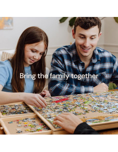 Mesa de Rompecabezas Rotatoria PlayVibe 1000 Piezas con Cajones 2