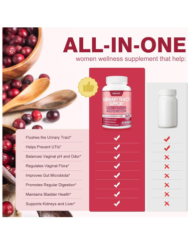 Suplemento Urinario ZEBORA para Mujeres - 90 Cápsulas Probioticos