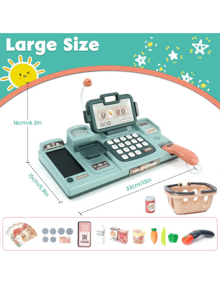Caja Registradora de Juguete Ark Miido con Sonido y Accesorios