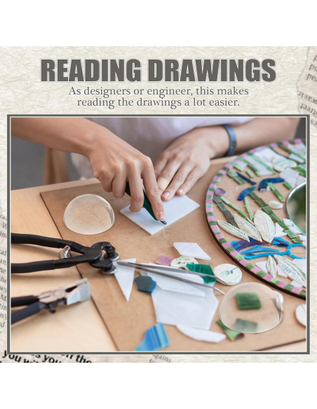 Set de 6 Sujetapapeles de Cristal Lupa Briwooody 5 cm