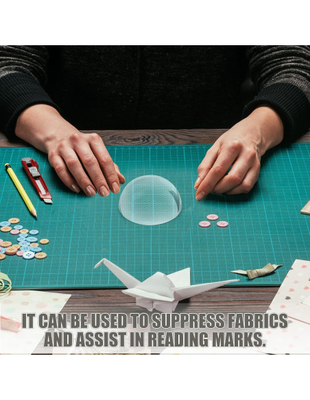 Set de 6 Sujetapapeles de Cristal Lupa Briwooody 5 cm